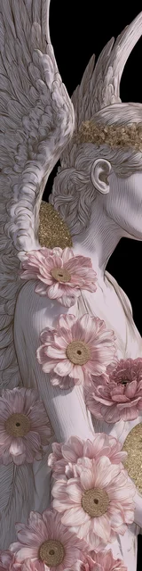 Free angel bookmark featuring a faceless angel statue